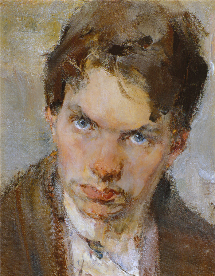 尼古拉·费欣(Nicolai Fechin)高清作品-Портрет П.А.Радимова (1910)