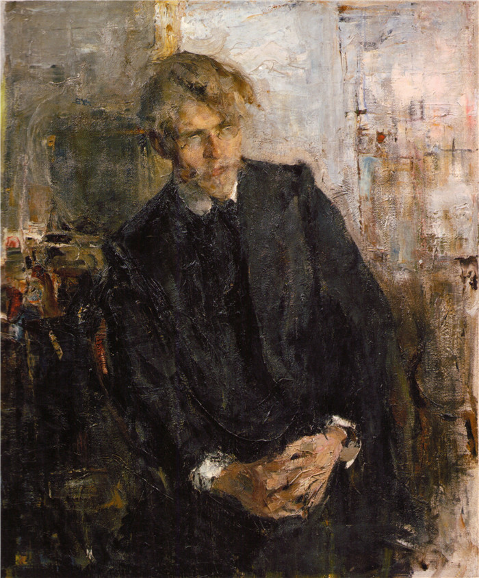 尼古拉·费欣(Nicolai Fechin)高清作品-Портрет художника К.М.Лепилова (1909)