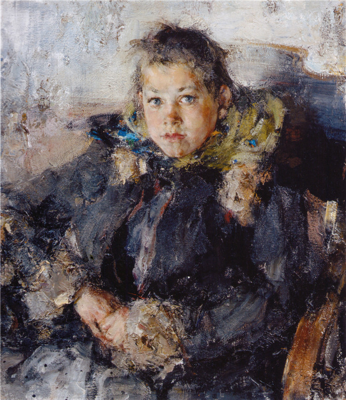 尼古拉·费欣(Nicolai Fechin)高清作品-Портрет девочки (1910)