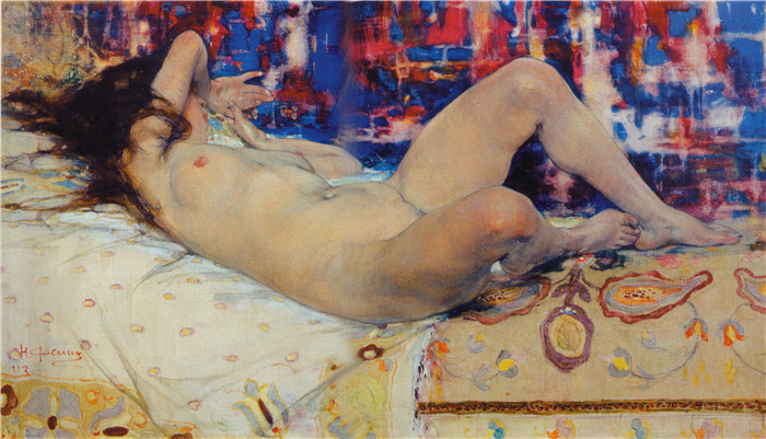 尼古拉·费欣(Nicolai Fechin)高清作品-Натурщица (1913)