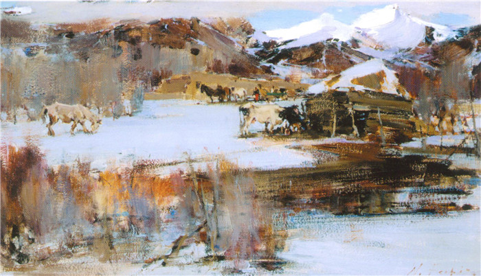 尼古拉·费欣(Nicolai Fechin)高清作品-Первый снег (1927—1933)