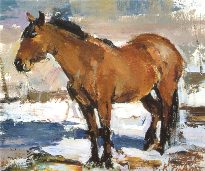 尼古拉·费欣(Nicolai Fechin)高清作品-Рабочая лошадка (1927—1933)