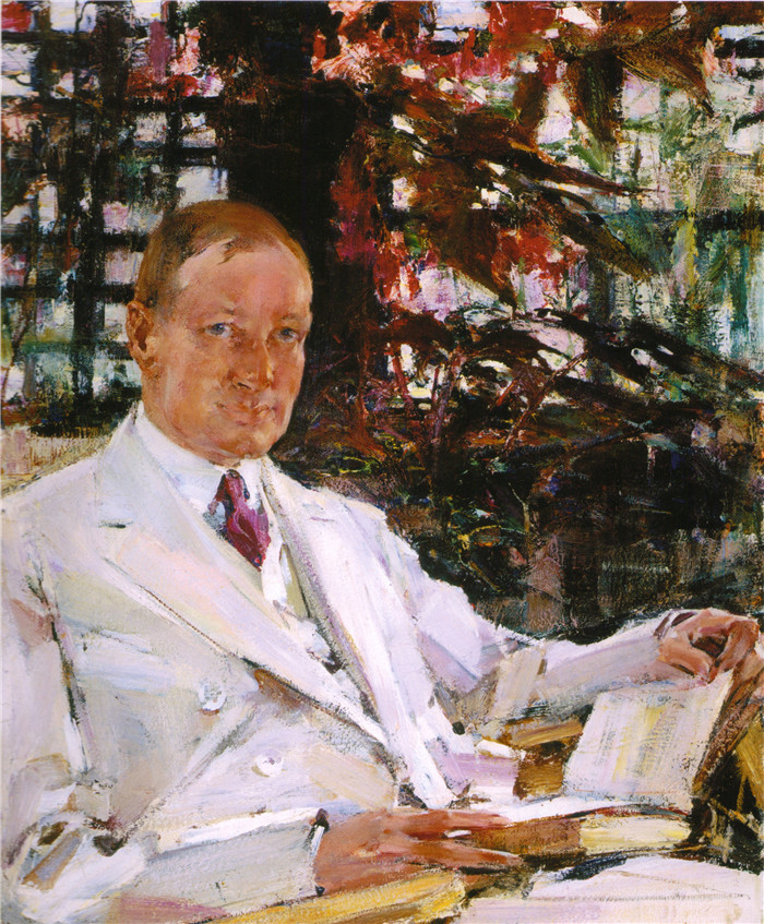 尼古拉·费欣(Nicolai Fechin)高清作品-Портрет Джона Бёрнэма (1925)