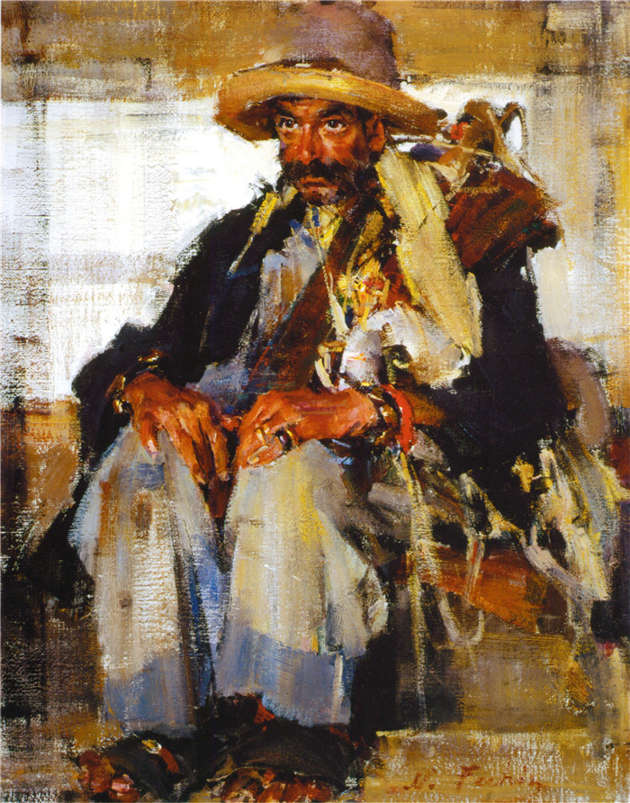 尼古拉·费欣(Nicolai Fechin)高清作品-Эль Каргадор (После 1936)