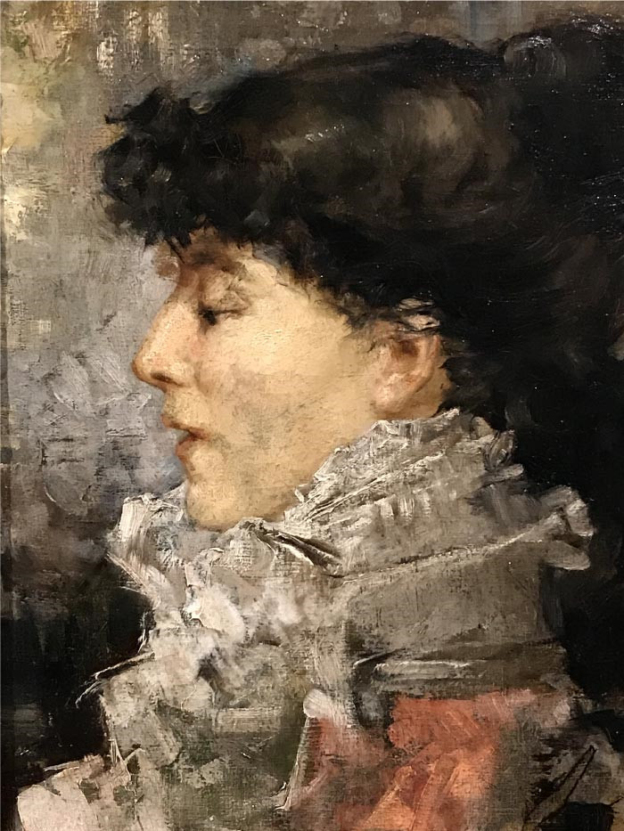 朱尔斯·巴斯蒂安-勒佩奇 (Jules Bastien Lepage)-女人头像
