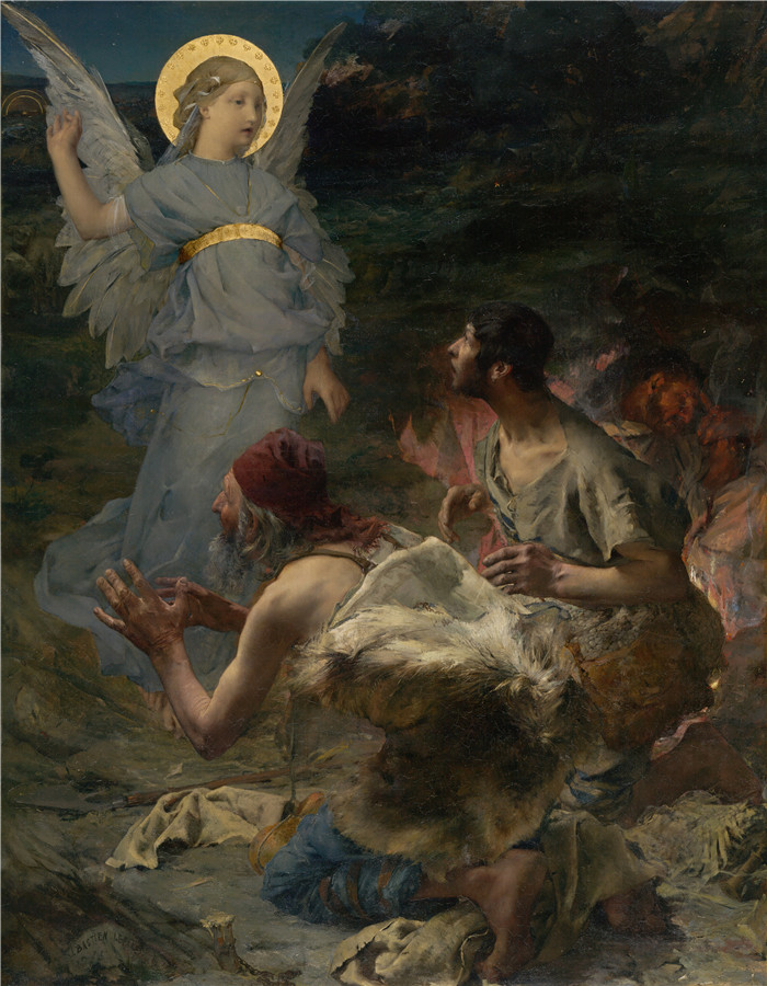 朱尔斯·巴斯蒂安-勒佩奇 (Jules Bastien Lepage)-牧羊人的报喜