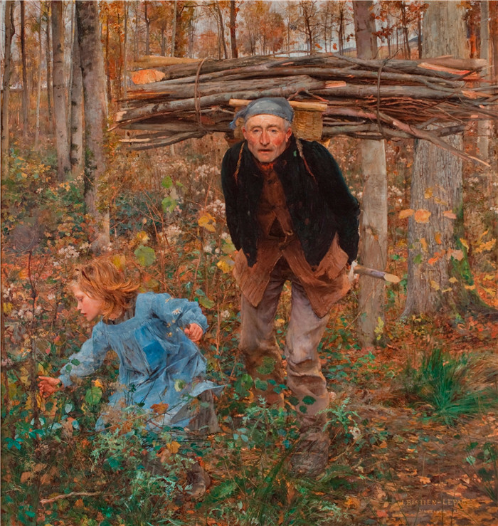 朱尔斯·巴斯蒂安-勒佩奇 (Jules Bastien Lepage)-木材采集者(1881)