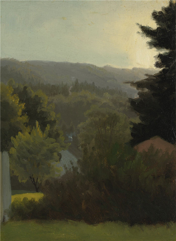 阿尔伯特·比尔施塔特（Albert Bierstadt）高清油画-山景