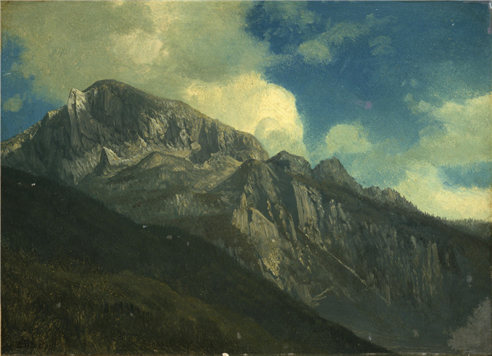阿尔伯特·比尔施塔特（Albert Bierstadt）高清油画-山