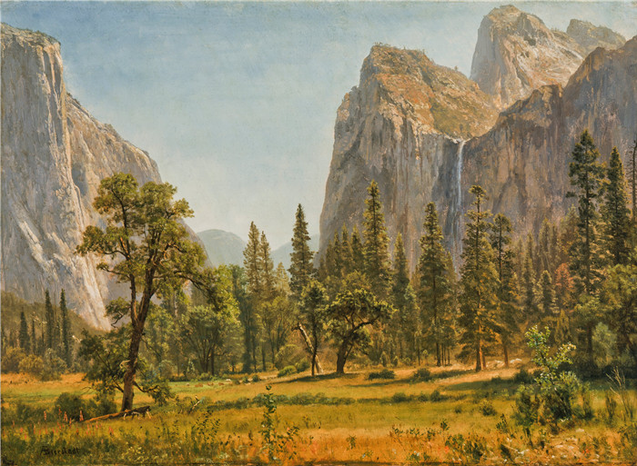 阿尔伯特·比尔施塔特（Albert Bierstadt）高清油画-山景（4）