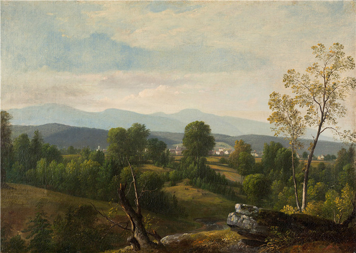 阿尔伯特·比尔施塔特（Albert Bierstadt）高清油画-农庄