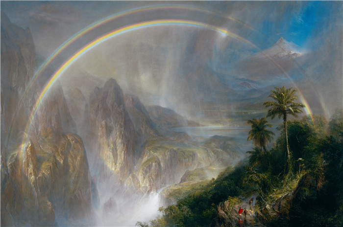 阿尔伯特·比尔施塔特（Albert Bierstadt）高清油画-彩虹