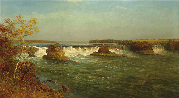 阿尔伯特·比尔施塔特（Albert Bierstadt）高清油画-瀑布5