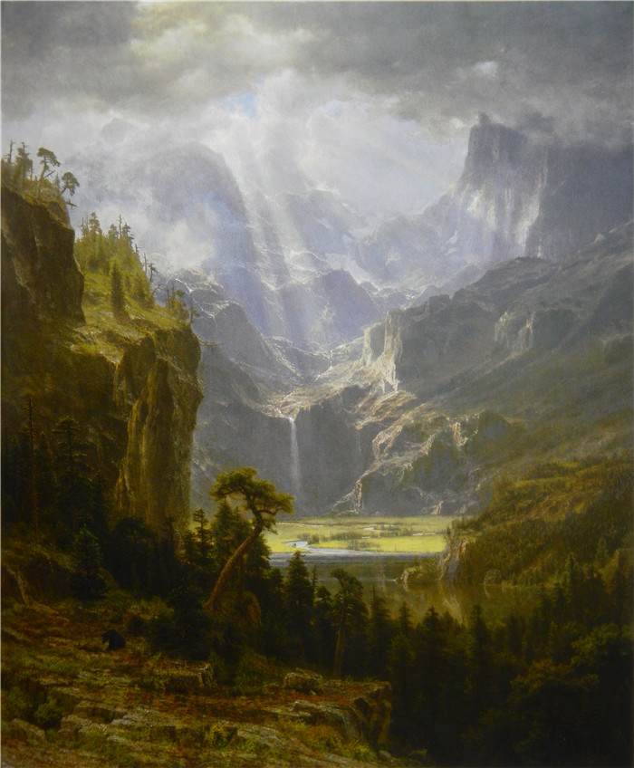 阿尔伯特·比尔施塔特（Albert Bierstadt）高清油画-石山