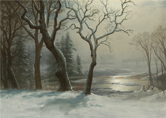 阿尔伯特·比尔施塔特（Albert Bierstadt）高清油画-约塞米蒂的冬天