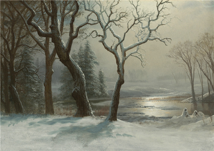 阿尔伯特·比尔施塔特(Albert Bierstadt)高清油画-约塞米蒂的冬天