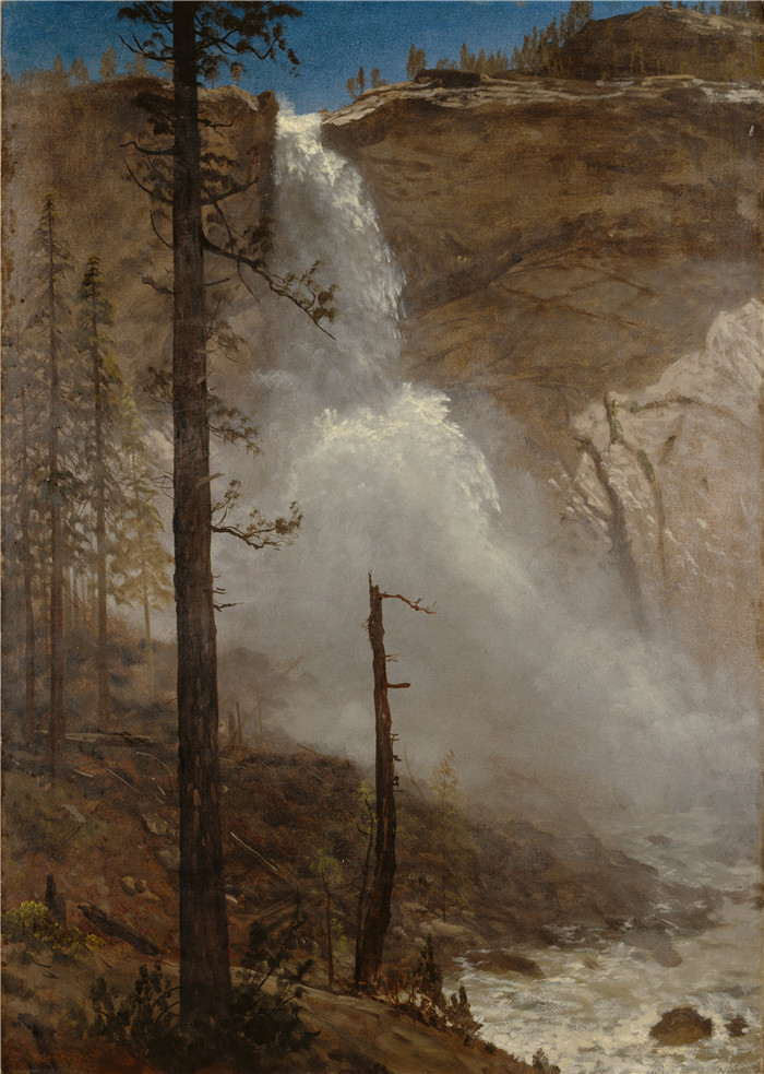 阿尔伯特·比尔施塔特（Albert Bierstadt）高清油画-瀑布