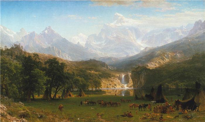 阿尔伯特·比尔施塔特（Albert Bierstadt）高清油画-野餐