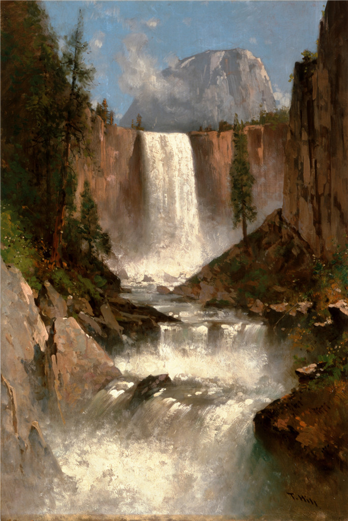 阿尔伯特·比尔施塔特（Albert Bierstadt）高清油画-瀑布3