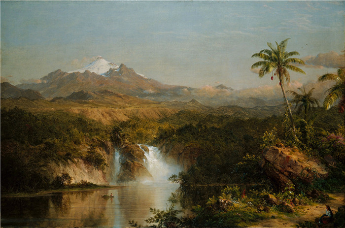 阿尔伯特·比尔施塔特（Albert Bierstadt）高清油画-山林风景画