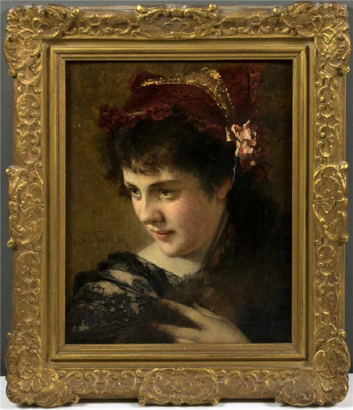 康拉德·基塞尔（Conrad Kiesel）高清作品-蕾丝女人