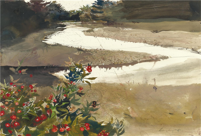安德鲁·怀斯(Andrew Wyeth)高清作品-野玫瑰果