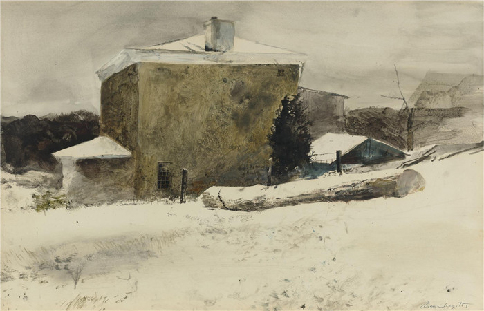 安德鲁·怀斯(Andrew Wyeth)高清作品-破旧的房子