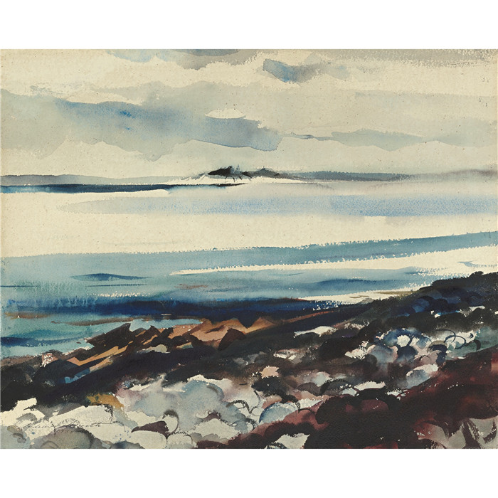 安德鲁·怀斯(Andrew Wyeth)高清作品-MORNING, LITTLE CALDWELL ISLAND