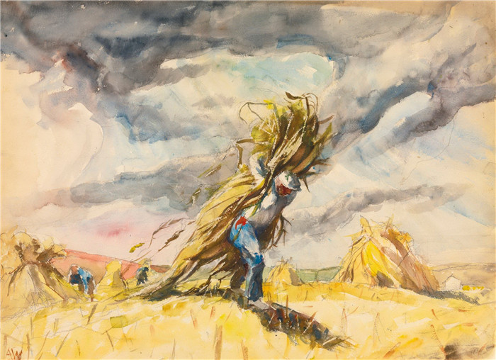安德鲁·怀斯(Andrew Wyeth)高清作品-收获