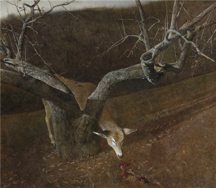 安德鲁·怀斯(Andrew Wyeth)高清作品-秋日黄昏