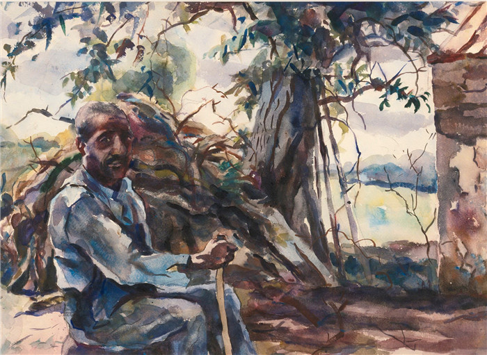 安德鲁·怀斯(Andrew Wyeth)高清作品-树下的老人