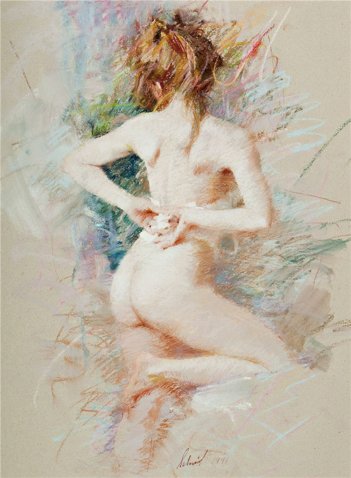 理查德.斯契米德(Richard Schmid)高清作品-沐浴 The Nude,1991