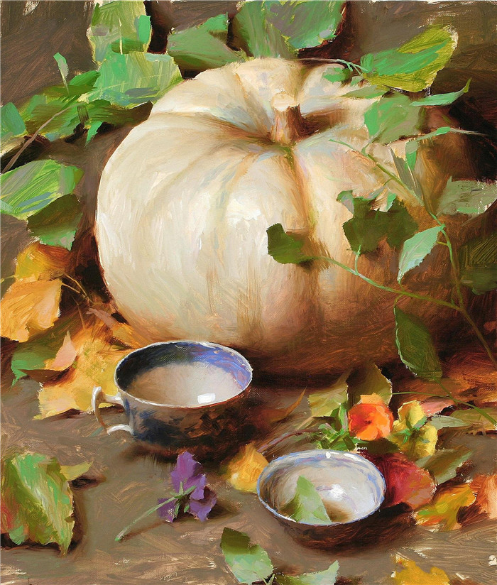 理查德.斯契米德(Richard Schmid)高清作品-南瓜 Richard Schmid Artworks -003
