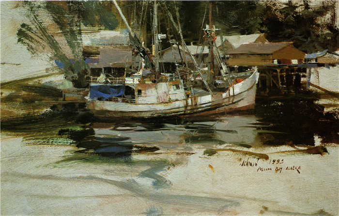 理查德.斯契米德(Richard Schmid)高清作品-码头 Richard Schmid - 039