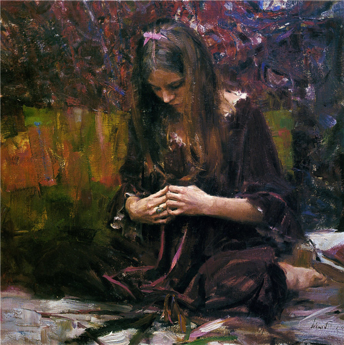 理查德.斯契米德(Richard Schmid)高清作品- 睡袍 Velvet Robe, 1971