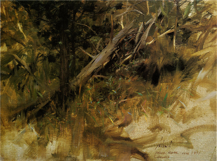 理查德.斯契米德(Richard Schmid)高清作品-倒下的松树，1991年