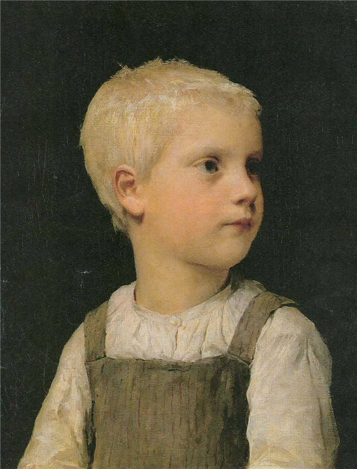 阿尔伯特·安克（Albert Anker）高清作品-一个男孩的肖像