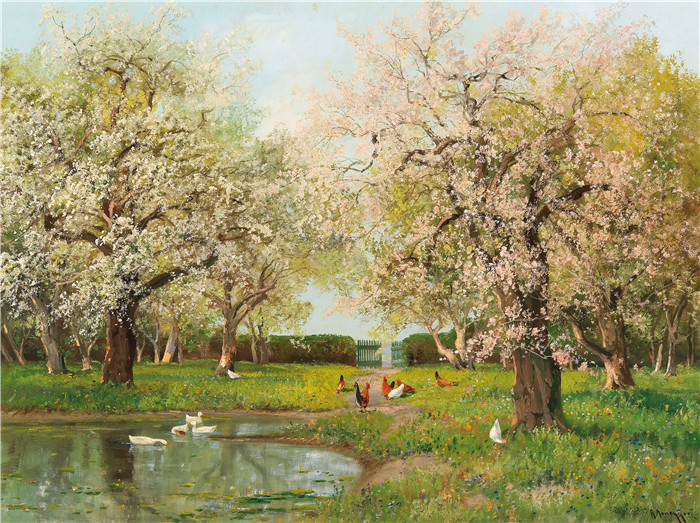 阿洛伊斯·阿内格(Alois Arnegger)高清作品-《春日》, 79.5 x 105 cm