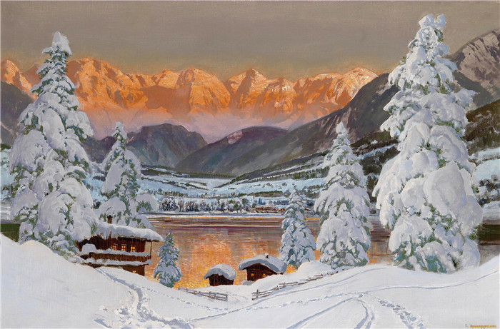 阿洛伊斯·阿内格(Alois Arnegger)高清作品-阿尔卑斯山自然冬季