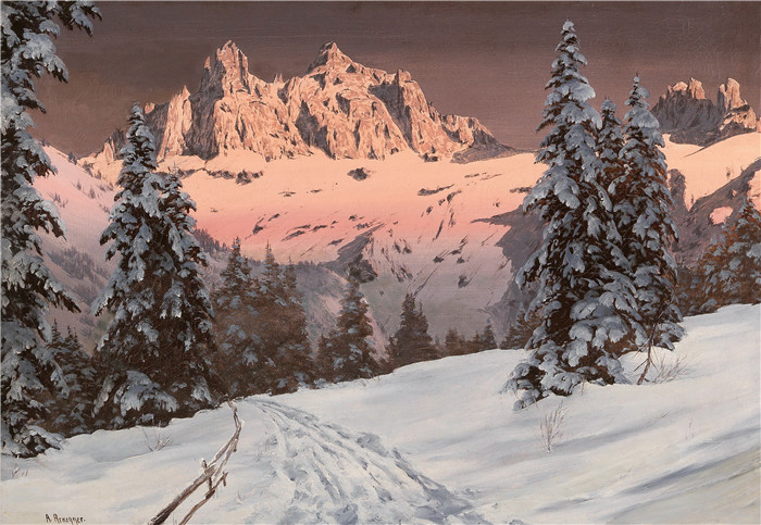 阿洛伊斯·阿内格(Alois Arnegger)高清作品-In the Dolomites, 70 x 100 cm