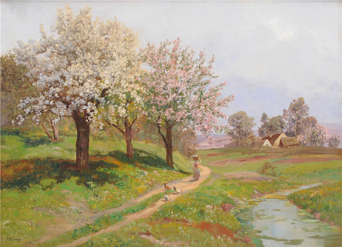 阿洛伊斯·阿内格(Alois Arnegger)高清作品-春天的苹果花