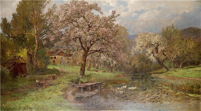 阿洛伊斯·阿内格(Alois Arnegger)高清作品-早晨的春天景观