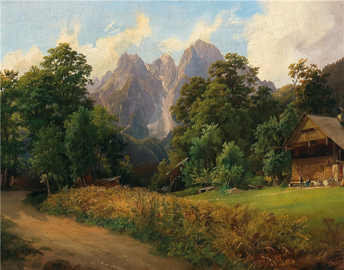 安东·希弗(Anton Schiffer)高清作品-Tonnerkogel 1847年
