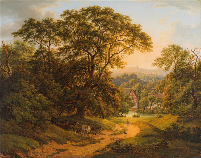 安东·希弗(Anton Schiffer)高清作品-法兰克福附近地区 1835年
