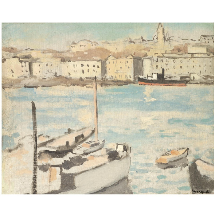 阿尔伯特·马奎特(Albert Marquet)高清作品-MARSEILLE, LE VIEUX PORT (2)