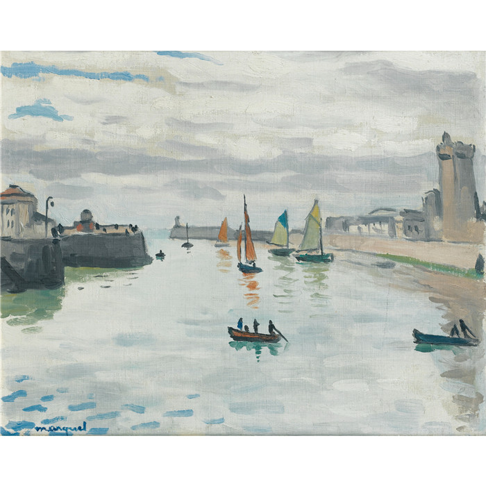 阿尔伯特·马奎特(Albert Marquet)高清作品-LE PORT DE LA CHAUME (LES SABLES D'OLONNE)