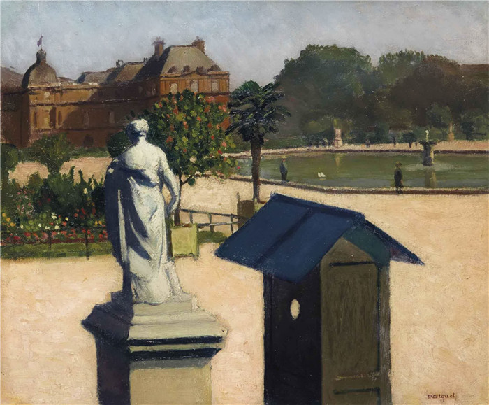 阿尔伯特·马奎特(Albert Marquet)高清作品-Au Luxembourg, 1908