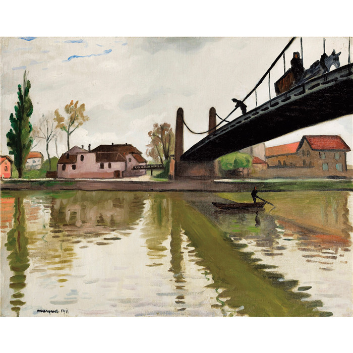 阿尔伯特·马奎特(Albert Marquet)高清作品-LE PONT DE CONFLANS