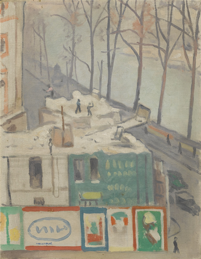 阿尔伯特·马奎特(Albert Marquet)高清作品-LES AFFICHES QUAI DE CONTI
