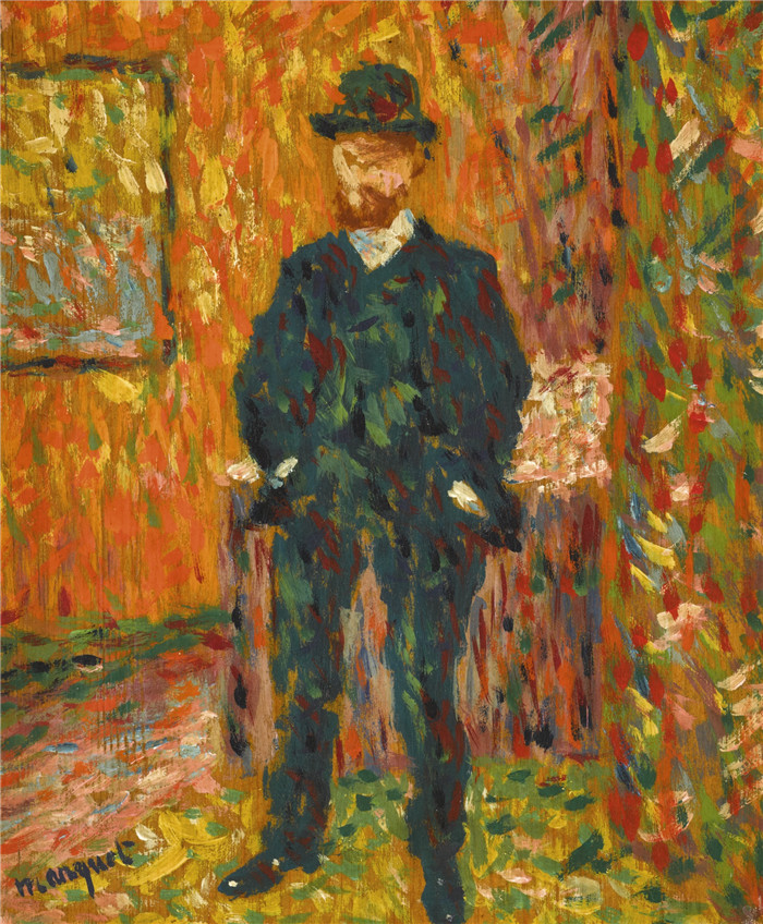 阿尔伯特·马奎特(Albert Marquet)高清作品-PORTRAIT D’ANDRÉ ROUVEYRE